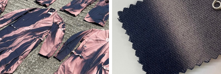 원단과 옷 사진